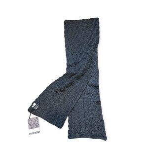 Irelandseye Womens New With Tag Ladies Cable Knit Scarf In Steel Marl